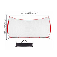 Sports Protective Barrier Freestanding Barricade Backstop Net Barrier Netting Portable Large-Scale for Athletes, Backyard
