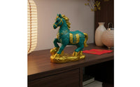 Wealth Attracting Resin Horse Coin Bank Desktop Ornament Home Decoration Vibrant Colors for Children