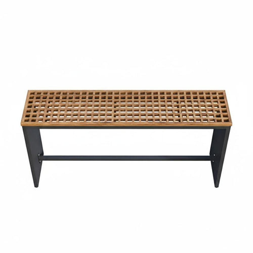 2 Pieces Weatherproof Aluminum Outdoor Bar Stool and High Table Set with Timeless Aluminum and Teak Structure Comfortable Seating Functional Style Suitable for Home Patios Outdoor Bars Gardens