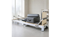 Aluminum Alloy Foldable Pilates Reformer Bed Padded Pilates Reformer Bed Resistance Ropes Pulley System
