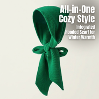Hooded Scarf Hat, Women's Imitation Cashmere Blend, Warm Knit Scarf Hat, Winter  #variant:['Green']