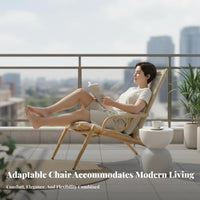 Weightless Recline Recliner Adjustable Backrest Lounge Chair Foldable Breathable Seat for Homeowners, Balcony, Backyard