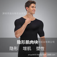 Simulated Muscle Shirt for Men Short Sleeve T-Shirt Cosplay Novelty