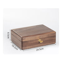 Walnut Jewelry Case Compact Wood Band Holder Box Anti-Scratch for Wedding