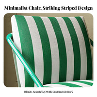 Striped Highspine Armchair mid-century modern styleera Modern design Home Furniture for Readers