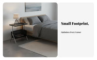 C-Shaped End Table Space-Saving Design Nightstand Easy Assembly for Small Spaces