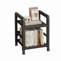 Two-Tier Bookshelf Space Saving Freestanding Bookshelf Multi Purpose