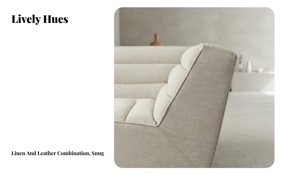 Wabi-Sabi aesthetic Deep Seat configurable Sofa Minimalist Aesthetic Lowsilhouette configurable Lounger Easy Assembly Living Room Furniture for Apartment Dwellers, Design aficionados, Interior Designers, Lounge Area, Studio, Movie evenings