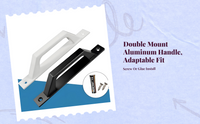 Sliding Door Handle, Aluminum Alloy Pull Handle, Easy Installation, Suitable for Wooden Doors, Kitchen, Balcony, Panel, Modern Design