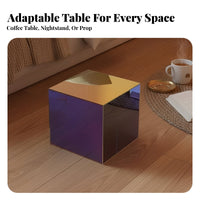 Iridescent Acrylic Table Rainbow Effect Iridescent Cocktail Table multifunctional Use