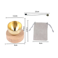Portable Meditation Singing Bowl Mindfulness Wooden Bell Set Gift
