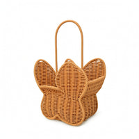 Butterfly-shaped Basket Faux Rattan Storage Basket with Handle Wicker Decorative Carrier Rustic Handwoven Surface Suitable for Desk Organization Home Use