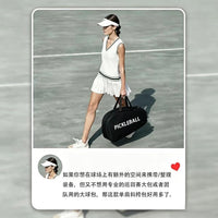 Portable Pickleball Paddle Bag, Large Capacity, Shoulder and Hand Carry
