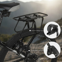 Compatible Cycle Rear Rack with Mounting Plate Adjustable Rear Cargo Rack Stable Lightweight for Commuters, Cyclists, Commuting