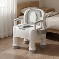 Bedside Commode Chair Non Slip Feet Adult Toilet Chair Adjustable Height Bedside Commode for Women, Indoor