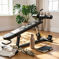 Adjustable Sit up Bench Padded Decline Core Training Bench Metal Frame