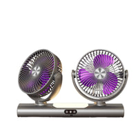 Multi-Functional Twin Head Fan Portable Rechargeable Table Fan 3-Speed Control Cooling Appliance Quiet Operation for Office, Kitchen, Bathroom