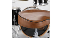 Thickened Cushion Saddle Drum Throne Adjustable Drummer Seat Leather Drum Kit Stool for Drummers, Percussionists, Stage Performance, Practice Sessions, Music Studio