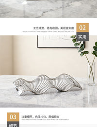 Modern Luxury Hollow Metal Fruit Tray