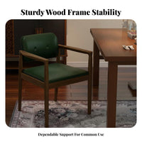 Woven Seat Side Chair Sturdy Wood Frame Dining Seating Ergonomic Rearrest Comfortable for Apartment Dwellers