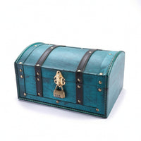 Wooden Box with Curved Lid Distressed Decorative Keepsake Storage Chest Rustic Wooden Keepsake Box for Collectors