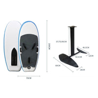 2 Pieces Inflatable Hydrofoil Board Textured Deck Surfboard and Hydrofoil Set Inflatable Surfboard Travel Friendly