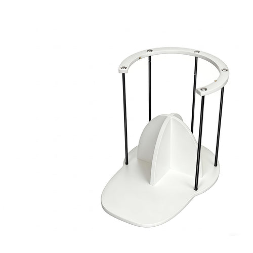Tabletop Hat Rack Metal Frame Wooden Hat Stand Curved Top Hoop