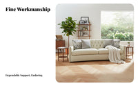 Chesterfield Sofa Traditional Continental Design Tufted Chesterfield Settee Vintage aesthetic Living Room Furniture for Homeowners, Study, Reception Area, Office