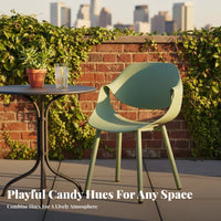 Molded Shell Armchair Modern Design Reception Chair Long-Lasting for Patio