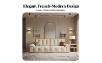 Minimalist Design Straight-Line Tufted Sofa Comfortable Button-Tufted Sofa High-Resilience Cushion Living Room Furniture Easy to Clean for Guesthouse Operators, Apartment Dwellers, Young Adults, Small Space, Lounge Area, Bedroom