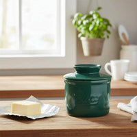 Ceramic Butter Dish Easy to Clean Tableware Embossed Design