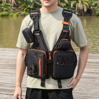 Buoyancy Vest with Whistle Adjustable Utility Vest  Breathable Personal Flotation Device for Anglers, Fishing