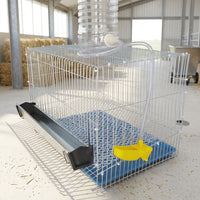 Button Quail Cage with Droppings Tray and Foot Pads, Metal Wire Cage for Home Breeding, Suitable for Quails and Livestock Industry Use