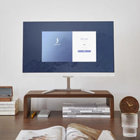 Walnut Wood Monitor Stand Riser for Desk, Bookshelf Organizer