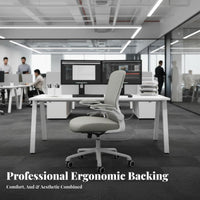 Ergonomic Computer Chair with Wheels Compact Size Mid-Back-Back-Back Swivel