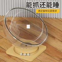 太空舱猫窝亚克力舱体四季通用夏季猫窝猫咪玩具一体