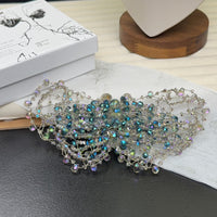 Crystal Hair Clip with Handwoven Texture, Luxury Top Clip for Women
