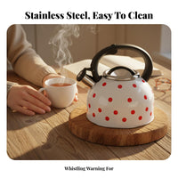 2.5L Whistling Kettle Multi-Cooktop Compatible Boiling Tea Kettle Loud Whistle Kitchenware for Office