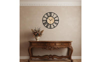Retro Design Wall Clock Silent Movement Large Round Wall Clock for Office