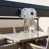 Retractable Awning Crank Gearbox Manual Awning Crank Mechanism Sturdy Hardware Reliable for Installers, Patio