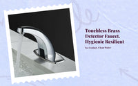 Infrared brass faucet, hot/cold use