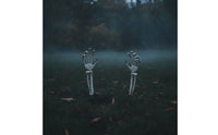 2 Pieces Halloween Skeleton Hand Stakes Articulated Skeleton Arm Stakes Spooky Decorations Plastic for Yard, Lawn, Garden, Haunted House