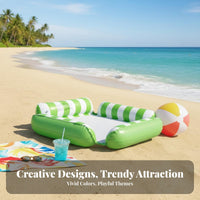 Inflatable Pool Hammock Strong Buoyancy Inflatable Mesh Float Double Use Sit or Lie Versatile Water Lounger for Kids, Adults, Beach, Lake