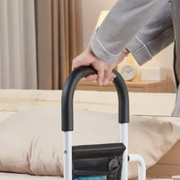 Get Up Assistance Rail Universal Fit for Most Beds Bedside Assist Handle Elderly Bed Guardrail Screwless Installation