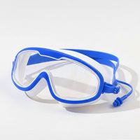 Waterproof Swim Goggles with Earplugs HD Vision Swimming Goggles Leak-Proof Pool Glasses Comfortable Fit for Adults, Diving, Training