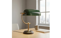 Bankers Lamp Shade Translucent Banker Desk Lamp Shade Traditional Lampshade with Mounting Hole for Hobbyists, Office