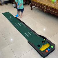 Alignment Markings Foldable Golf Putting Mat Target Holes Indoor Golf Practice Mat Bunker-Style Cup Area Sports Equipment Lightweight