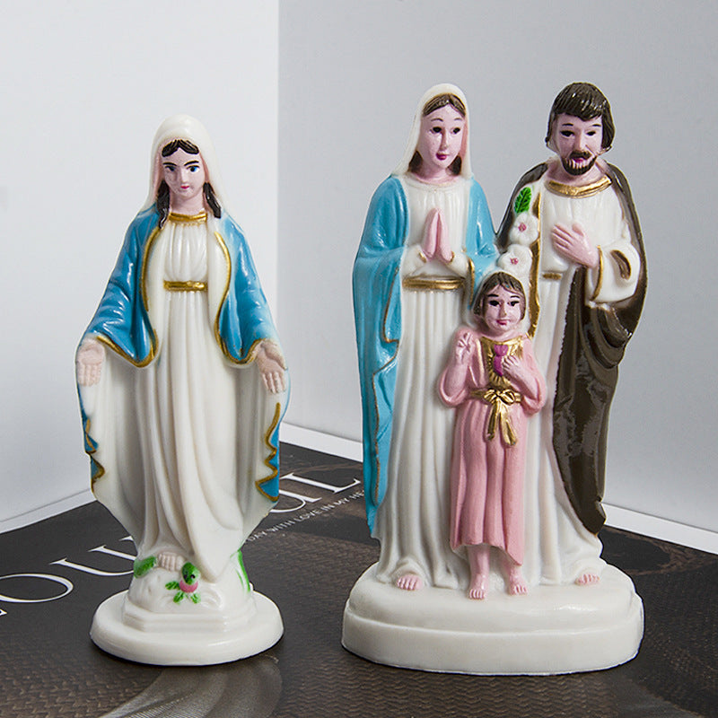 Maria Series Holy Family Standing Prayer Plastic Figurine