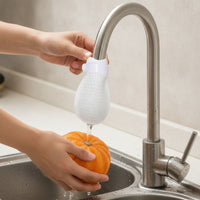 50 Pieces Faucet Strainer Bag Mesh Faucet Strainer with Hook-and-Loop Closure Reusable Pouch with Ties for Kitchen Sink, Washing Area
