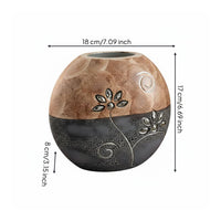 2 Pieces Wood Vase Set Centerpiece Home Decor for Office
